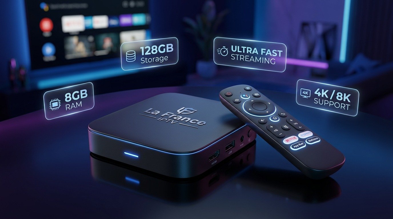 Box Android IPTV Premium - La France IPTV avec télécommande